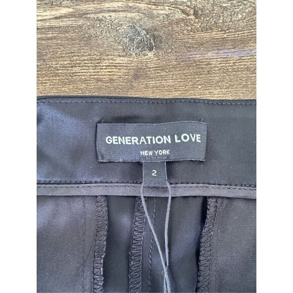 Generation Love - Portina Pleated Satin Pants, size 2 - Picture 2 of 5